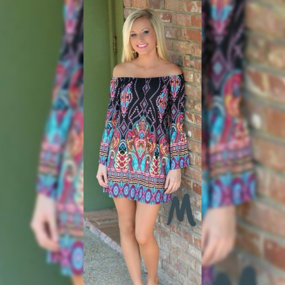 Black & Pink multi colored Dress Coverup